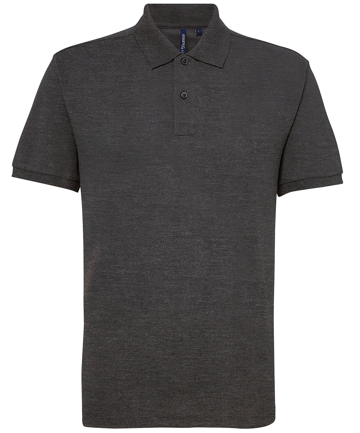 Asquith & Fox Men’s Polycotton Blend Polo - Charcoal