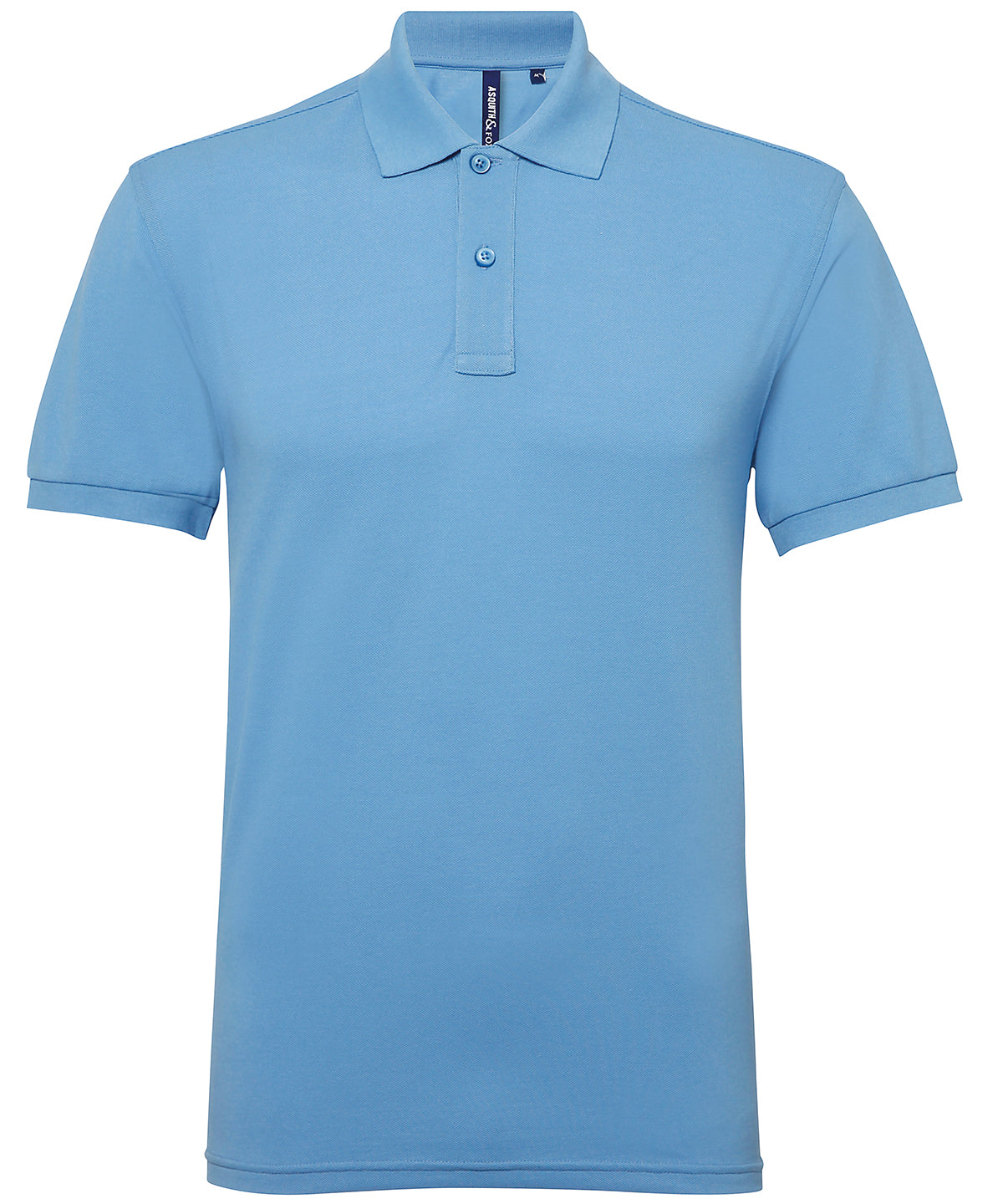 Asquith & Fox Men’s Polycotton Blend Polo - Cornflower