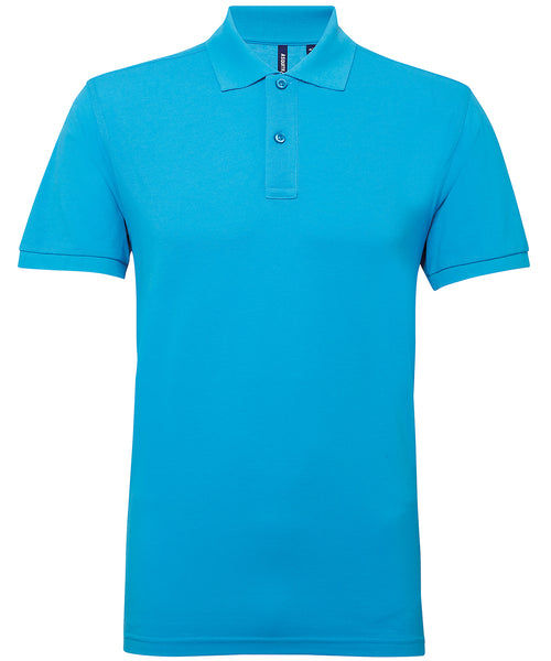 Asquith & Fox Men’s Polycotton Blend Polo - Turquoise