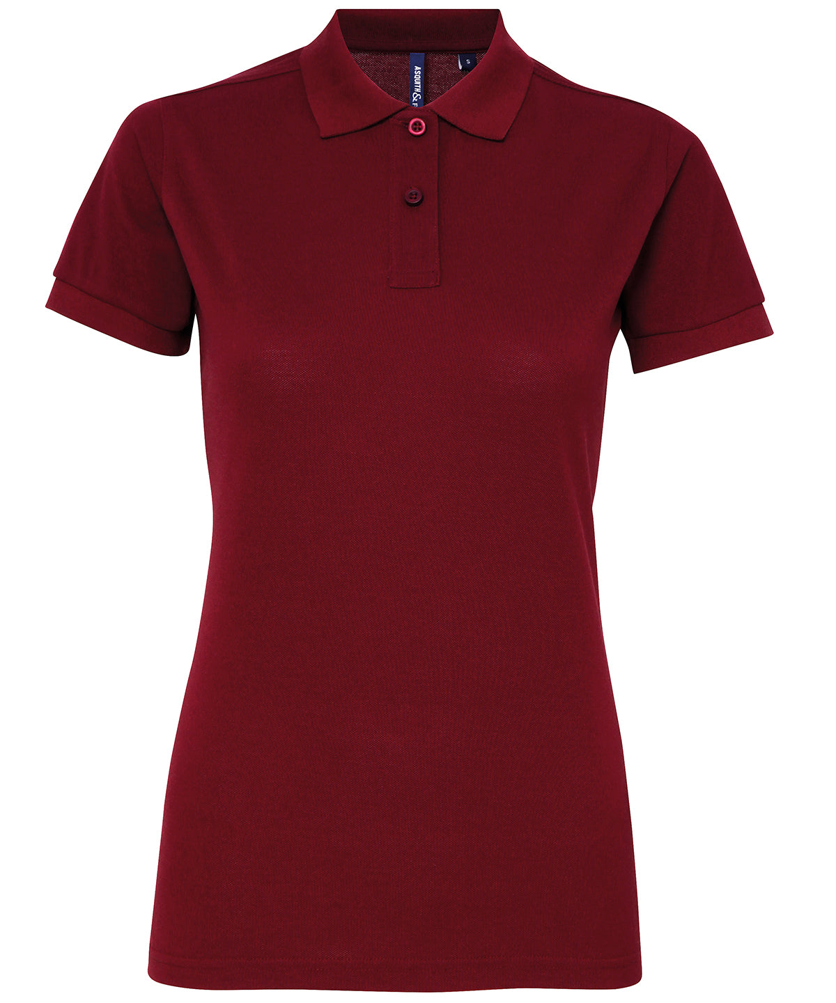 Asquith & Fox Women’s Polycotton Blend Polo - Burgundy