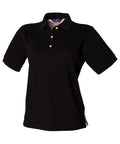 Henbury Women's Classic Cotton Piqué Polo Shirt - Black