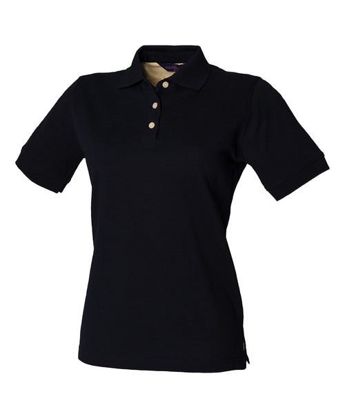 Henbury Women's Classic Cotton Piqué Polo Shirt - Navy
