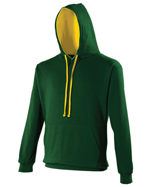 AWDis Just Hoods Varsity Hoodie - Forest Green/Gold