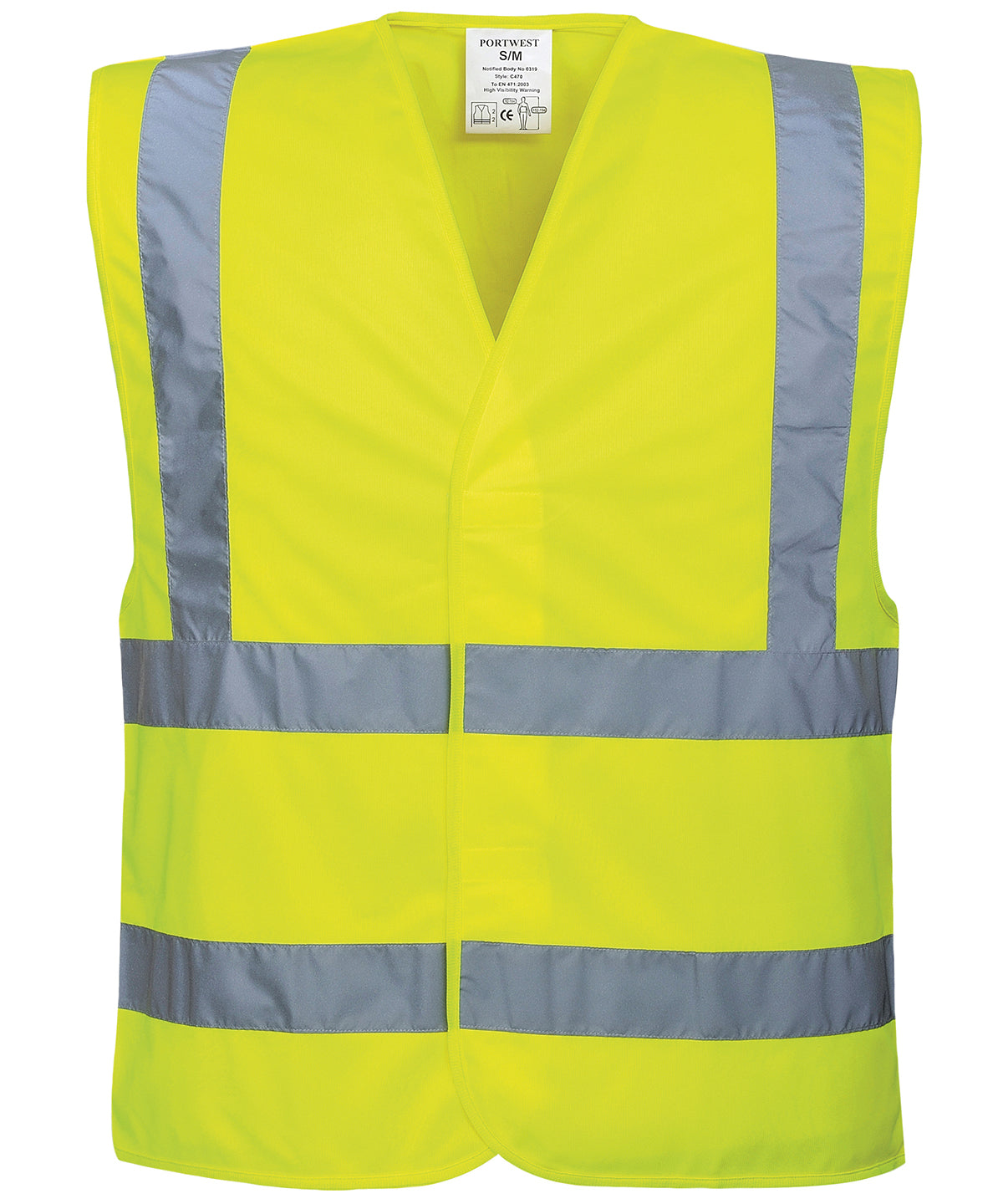 Portwest Hi-vis Two-band-and-brace Vest (C470) - Yellow
