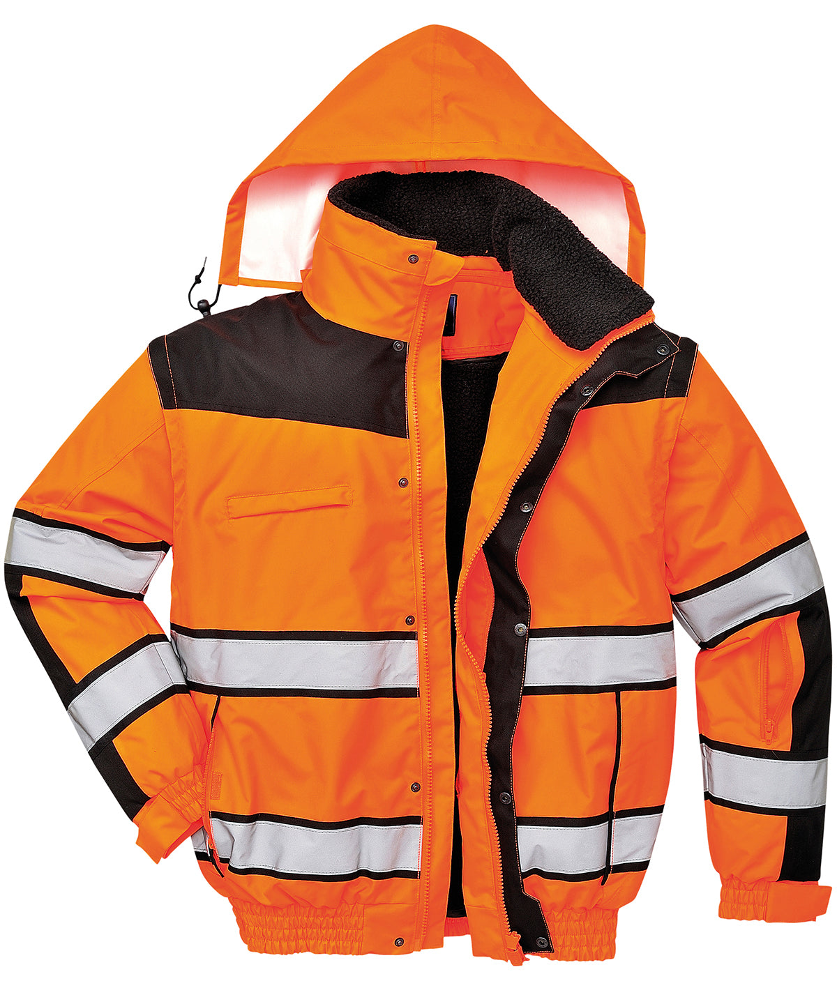 Portwest Hi-vis Classic Bomber Jacket (C466) - Orange/Black