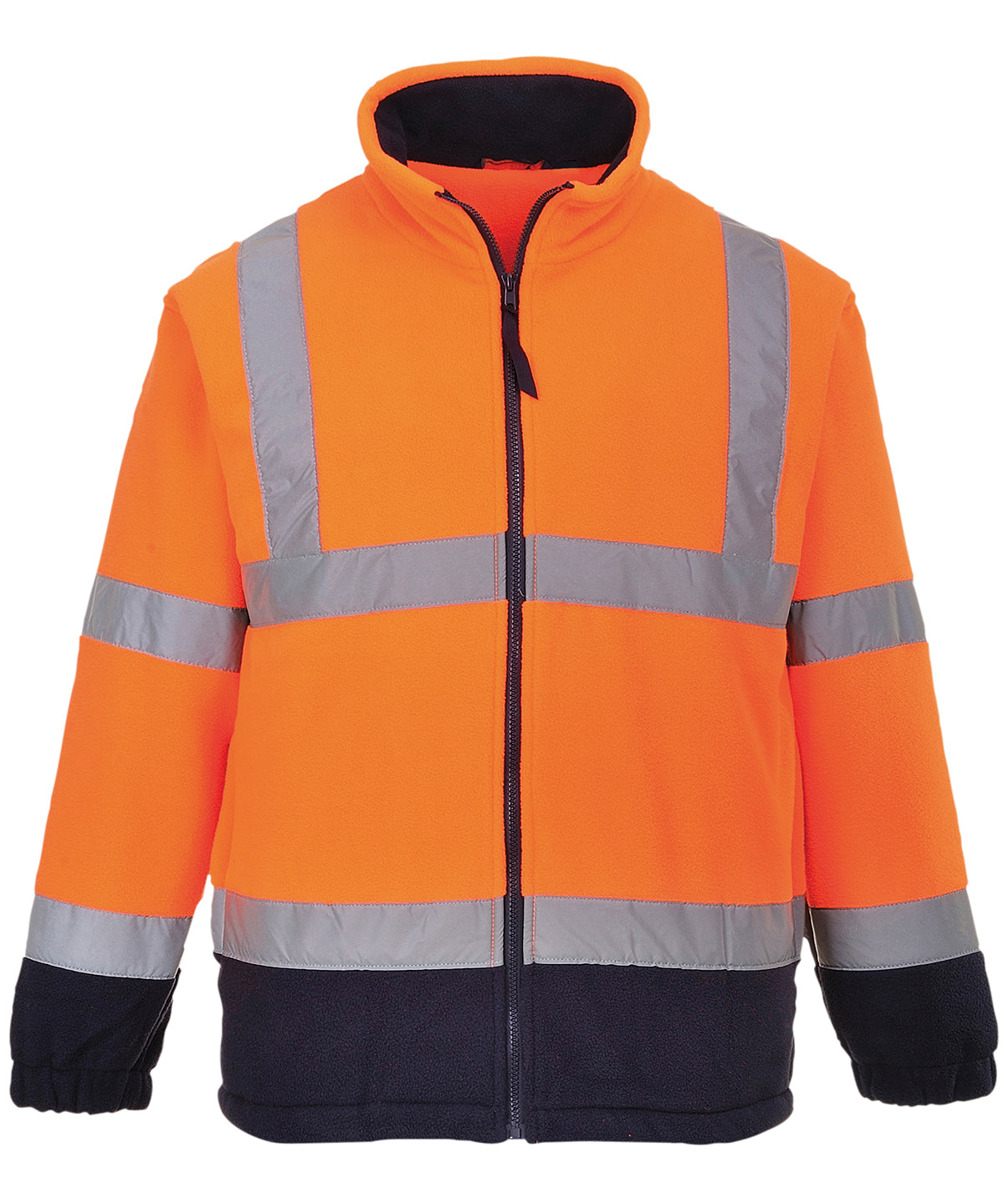 Portwest Hi-vis Mesh-lined Fleece (F300) - Orange/Navy