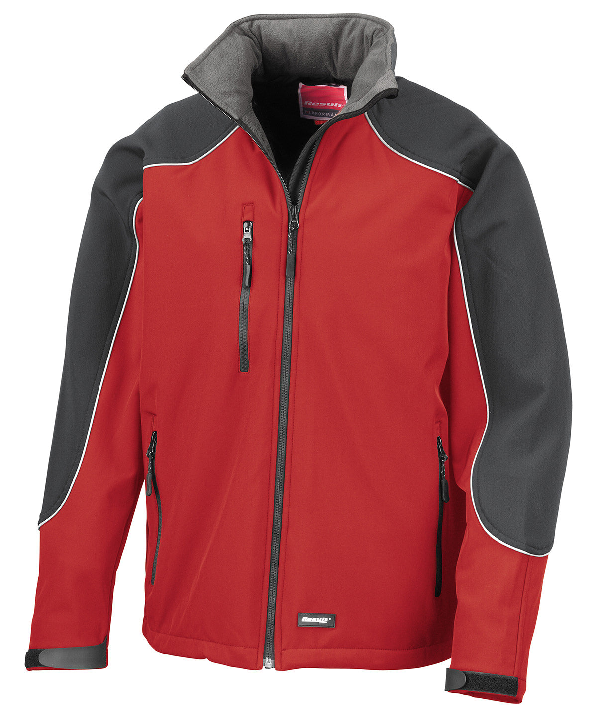 Result Workguard Hooded Softshell Jacket - Red/Black