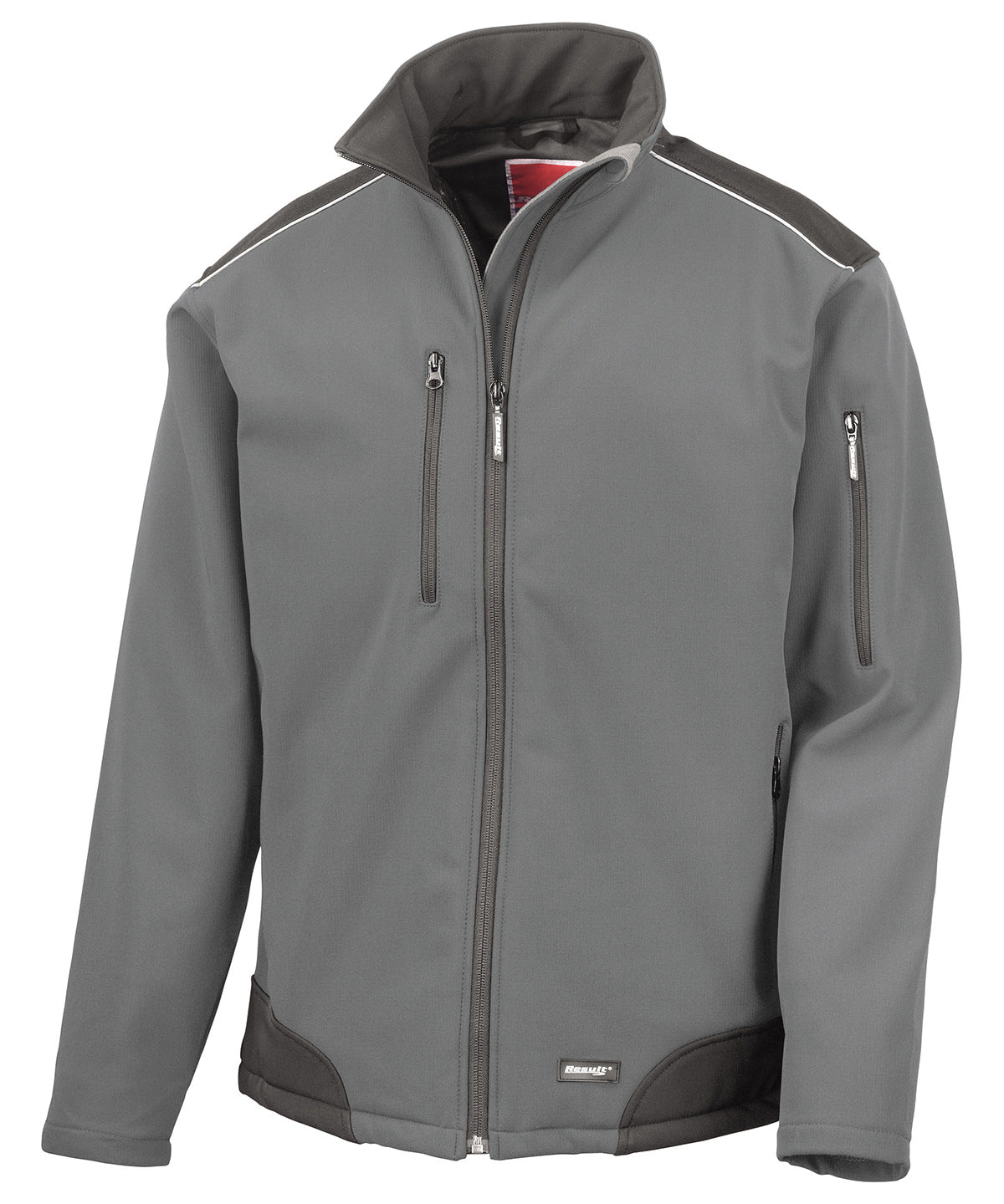 Result Workguard Ripstop Softshell Workwear Jacket - Grey/Black