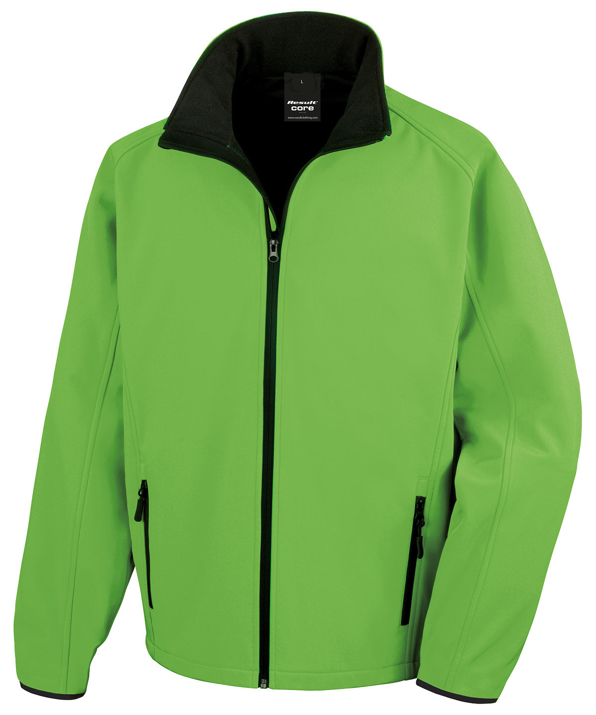 Result Core Core Printable Softshell Jacket - Vivid Green/Black