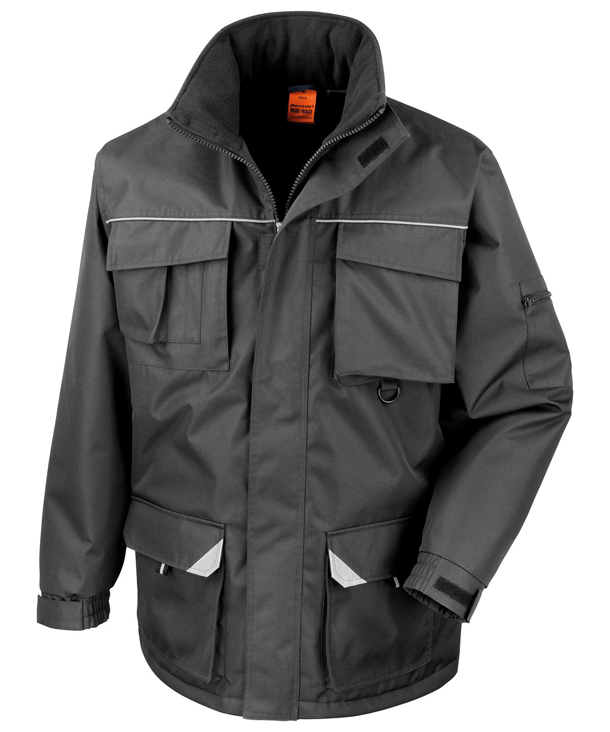 Result Workguard Work-Guard Sabre Long Coat - Black