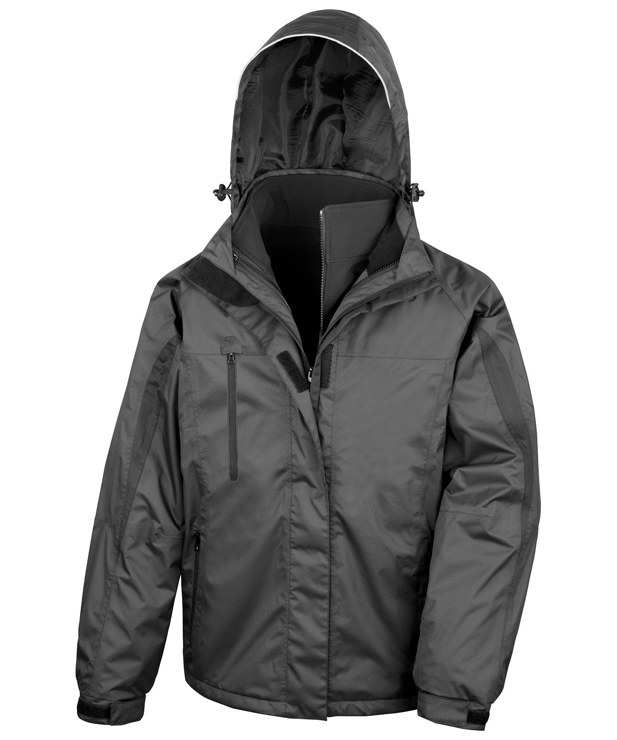 Result 3-in-1 Journey Jacket With Softshell Inner - Black/Black