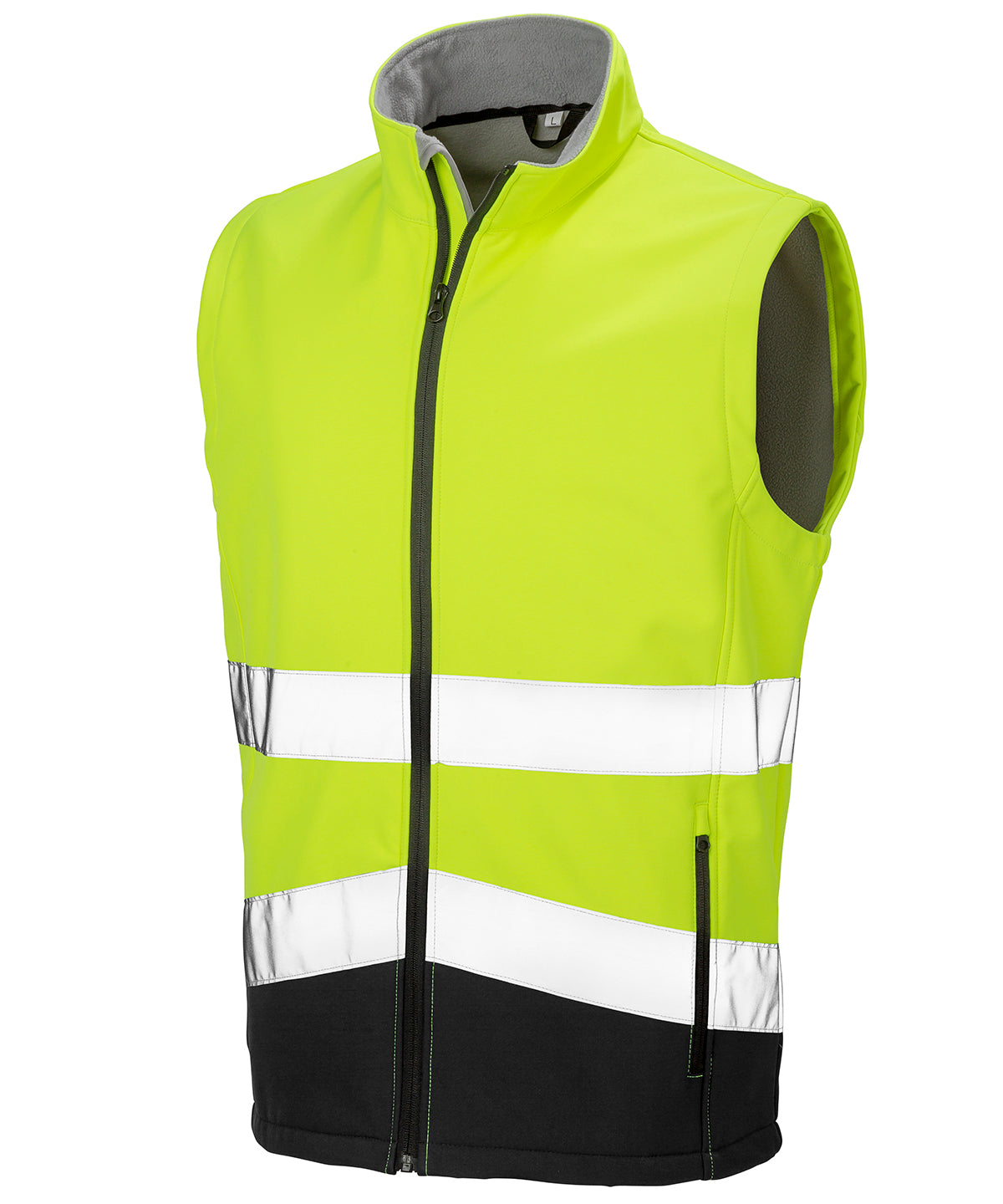 Result Safeguard Printable Safety Softshell Gilet - Fluorescent Yellow/Black