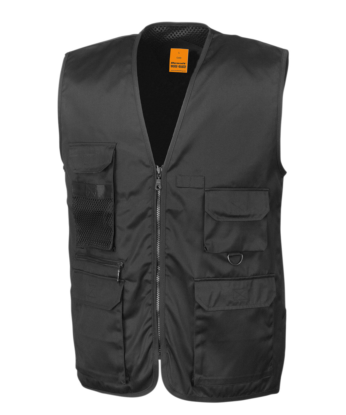Result Workguard Adventure Safari Waistcoat - Black