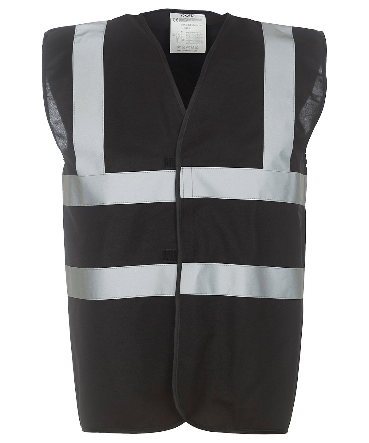 Yoko Hi-vis 2-band-and-braces Waistcoat (HVW100) - Black