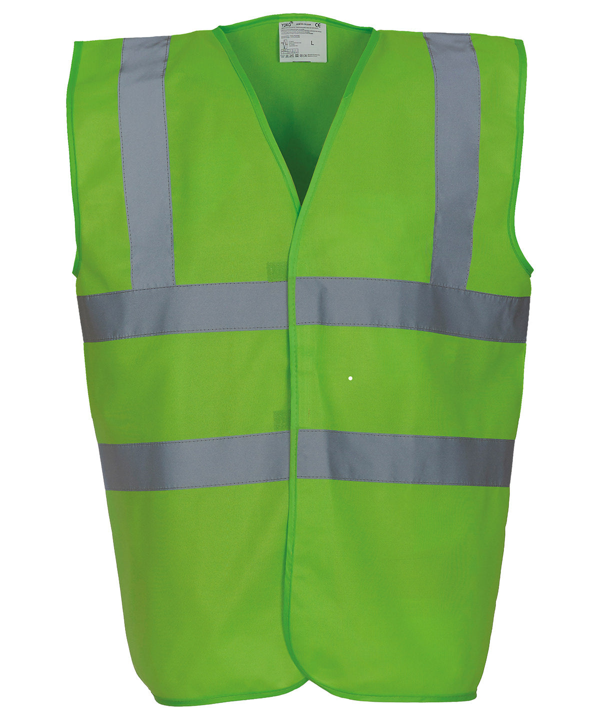 Yoko Hi-vis 2-band-and-braces Waistcoat (HVW100) - Lime