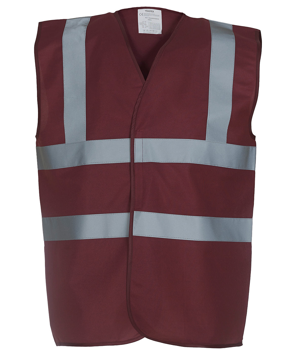 Yoko Hi-vis 2-band-and-braces Waistcoat (HVW100) - Maroon