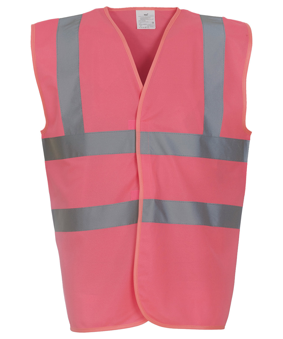 Yoko Hi-vis 2-band-and-braces Waistcoat (HVW100) - Pink