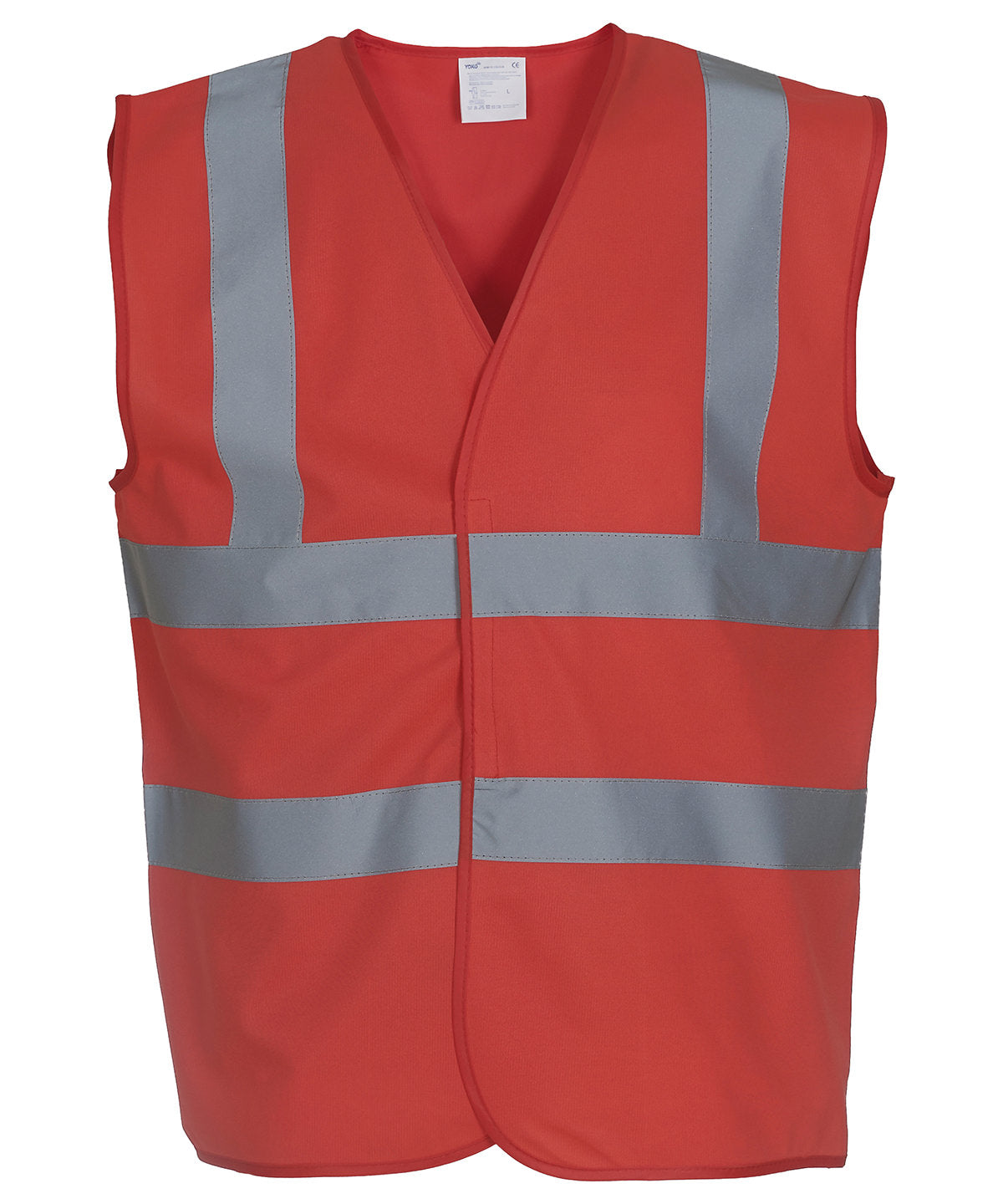 Yoko Hi-vis 2-band-and-braces Waistcoat (HVW100) - Red