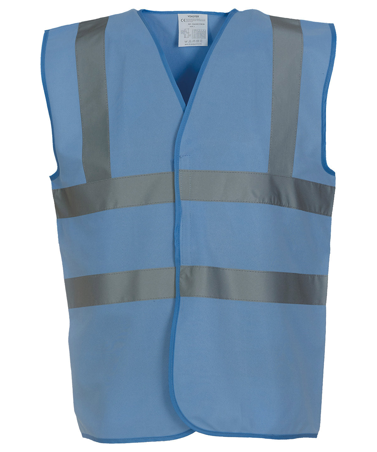 Yoko Hi-vis 2-band-and-braces Waistcoat (HVW100) - Sky Blue