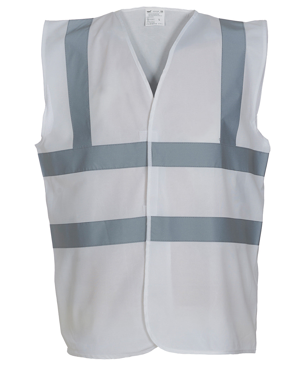 Yoko Hi-vis 2-band-and-braces Waistcoat (HVW100) - White