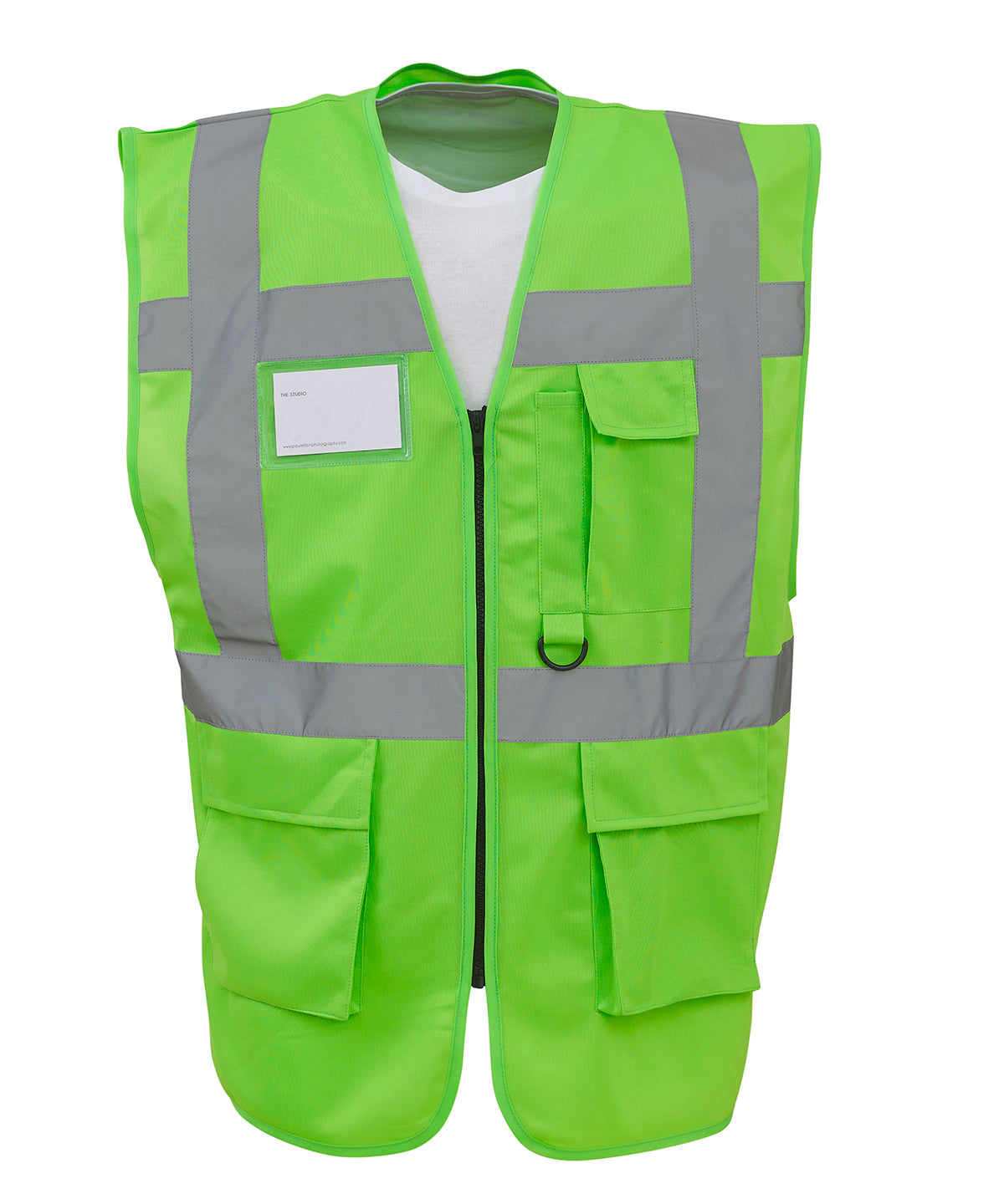 Yoko Multifunctional Executive Hi-vis Waistcoat (HVW801) - Lime