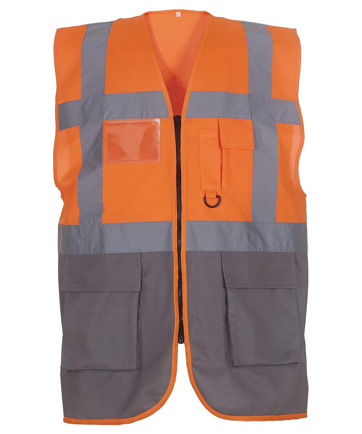 Yoko Multifunctional Executive Hi-vis Waistcoat (HVW801) - Orange/Grey