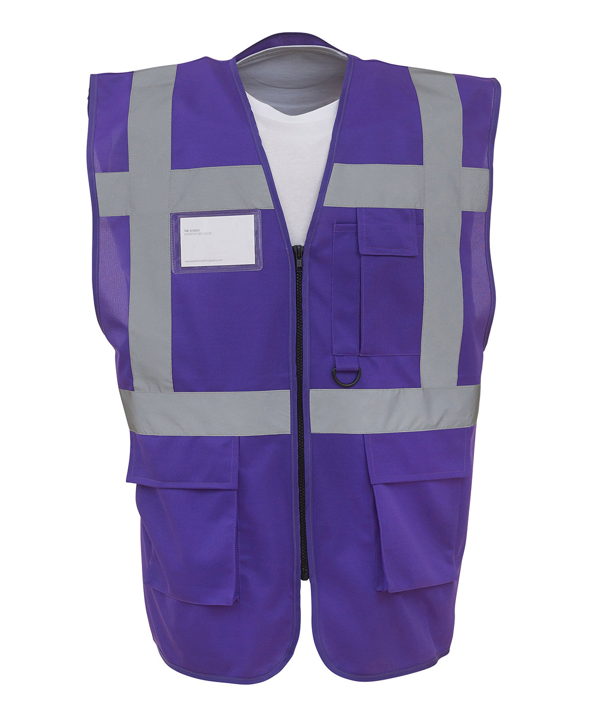 Yoko Multifunctional Executive Hi-vis Waistcoat (HVW801) - Purple