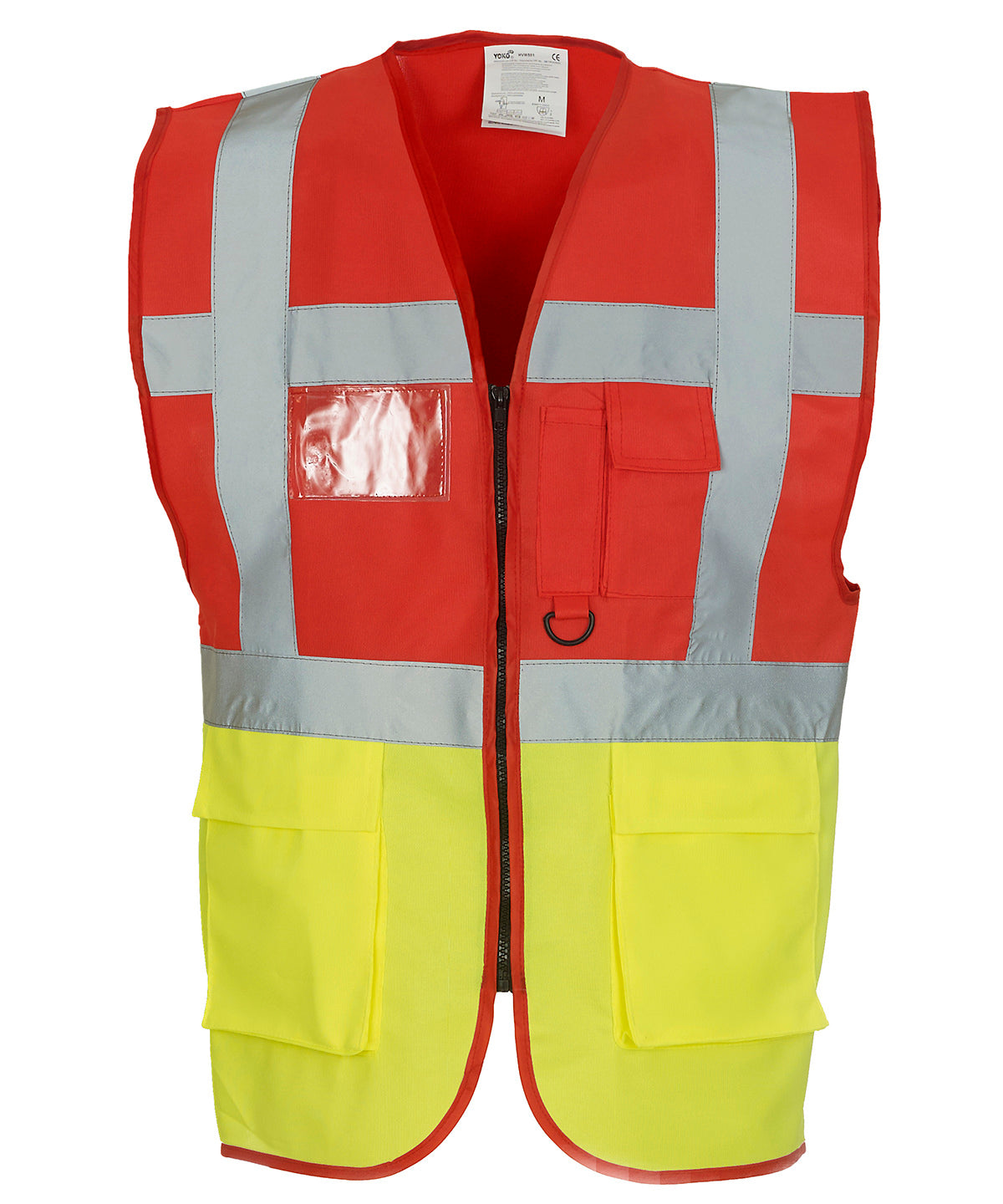 Yoko Multifunctional Executive Hi-vis Waistcoat (HVW801) - Red/Yellow