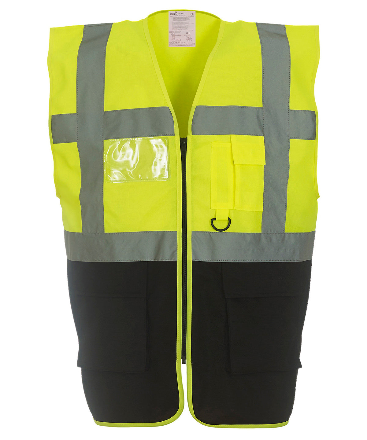 Yoko Multifunctional Executive Hi-vis Waistcoat (HVW801) - Yellow/Black