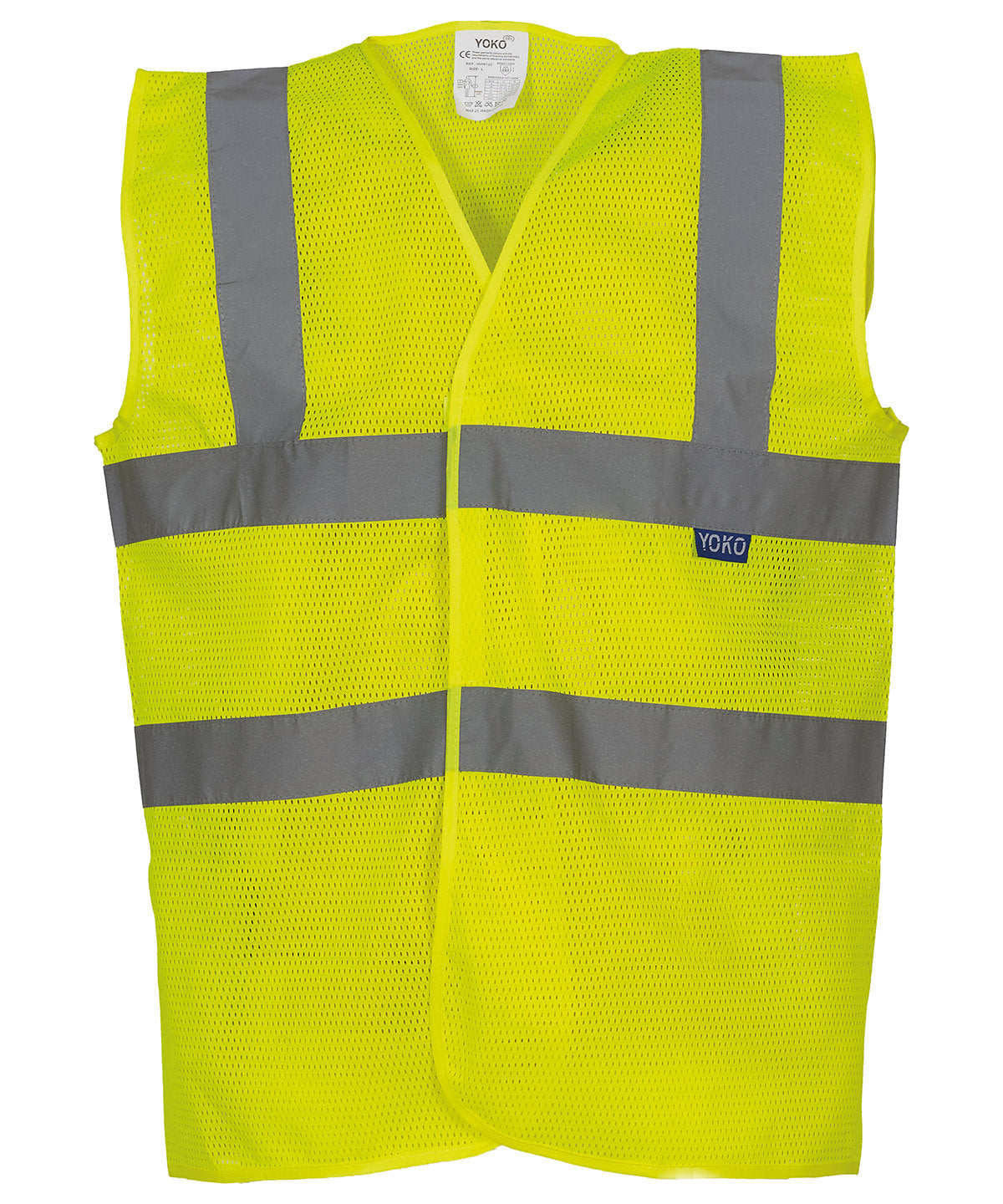 Yoko Top Cool Open Mesh 2-band-and-braces Waistcoat (HVW120) - Yellow