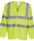 Yoko Hi-vis Long Sleeve Waistcoat (HVJ200) - Yellow
