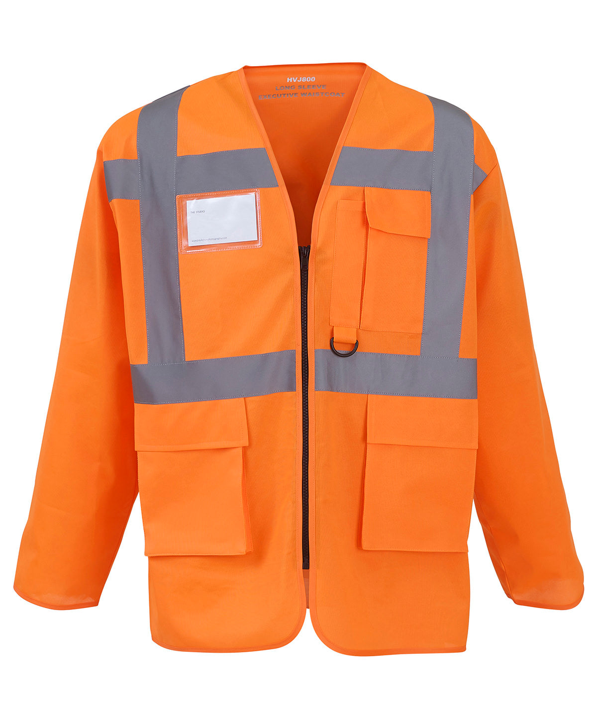 Yoko Hi-vis Executive Long Sleeve Waistcoat (HVJ800) - Orange