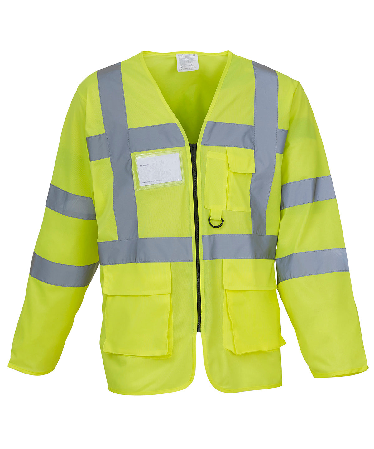 Yoko Hi-vis Executive Long Sleeve Waistcoat (HVJ800) - Yellow