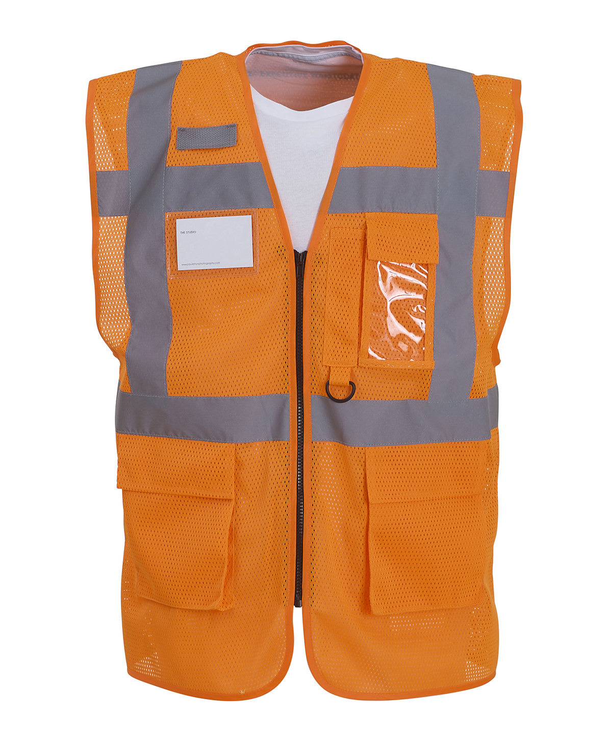 Yoko Hi-vis Top Cool Open-mesh Executive Waistcoat (HVW820) - Orange