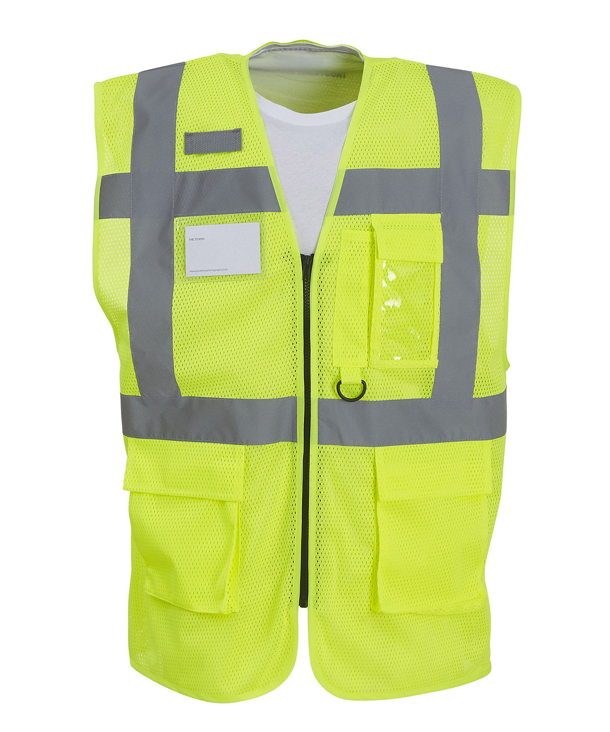 Yoko Hi-vis Top Cool Open-mesh Executive Waistcoat (HVW820) - Yellow
