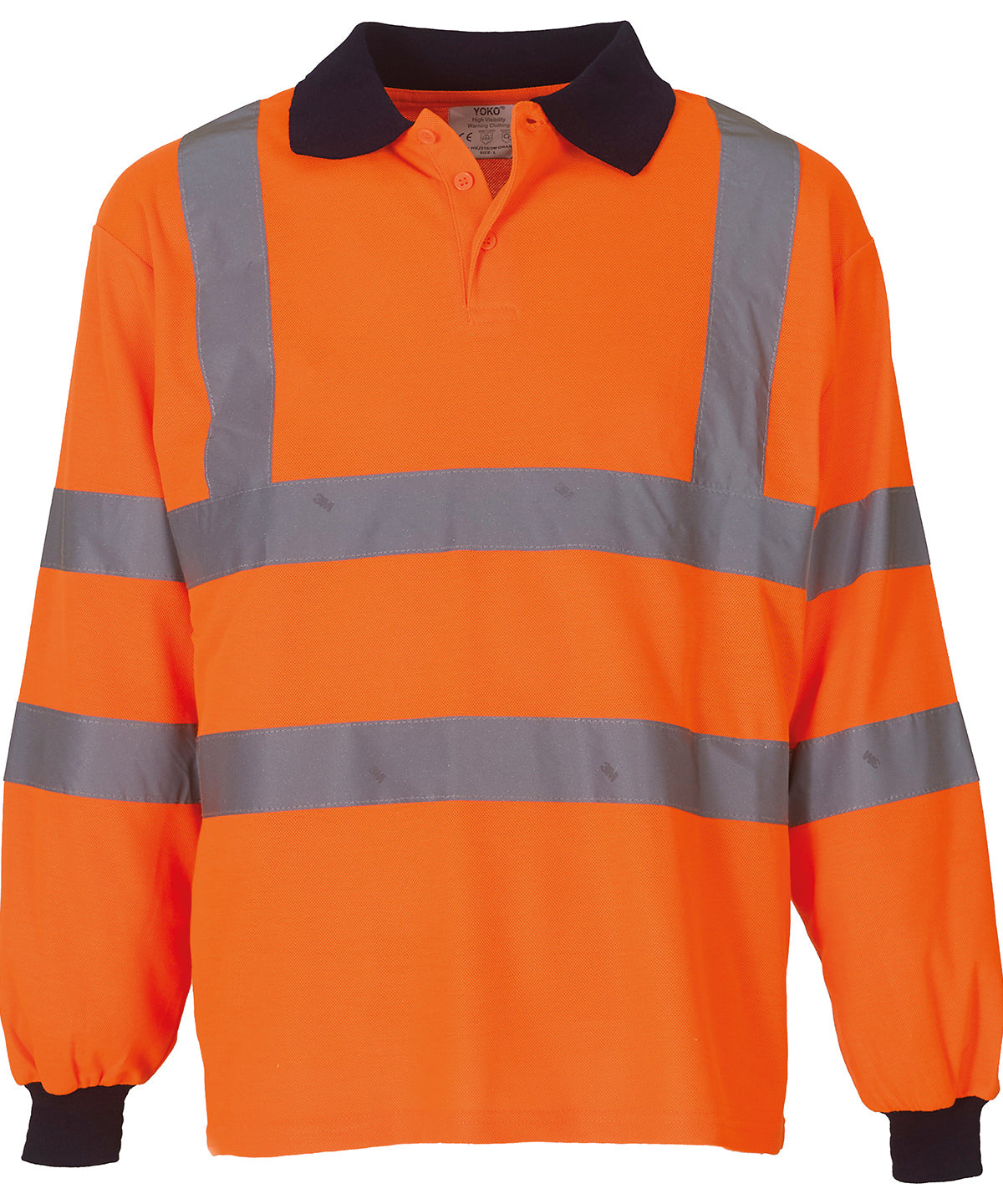Yoko Hi-vis Long Sleeve Polo (HVJ310) - Orange