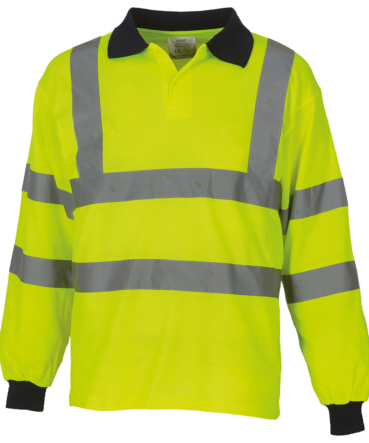Yoko Hi-vis Long Sleeve Polo (HVJ310) - Yellow