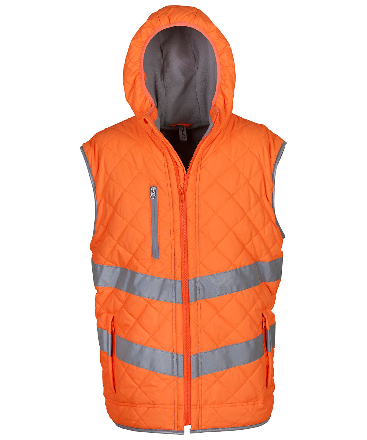 Yoko Hi-vis Kensington Hooded Gilet (HV007) - Orange