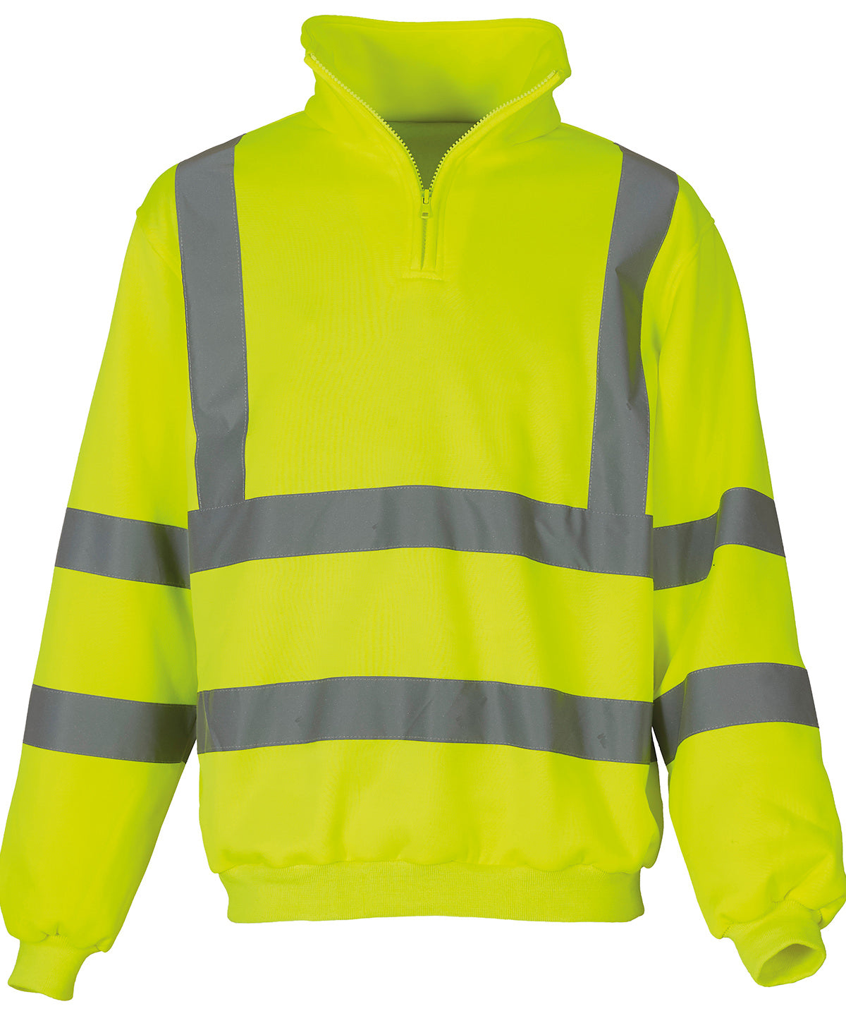 Yoko Hi-vis ¼ Zip Sweatshirt (HVK06) - Yellow