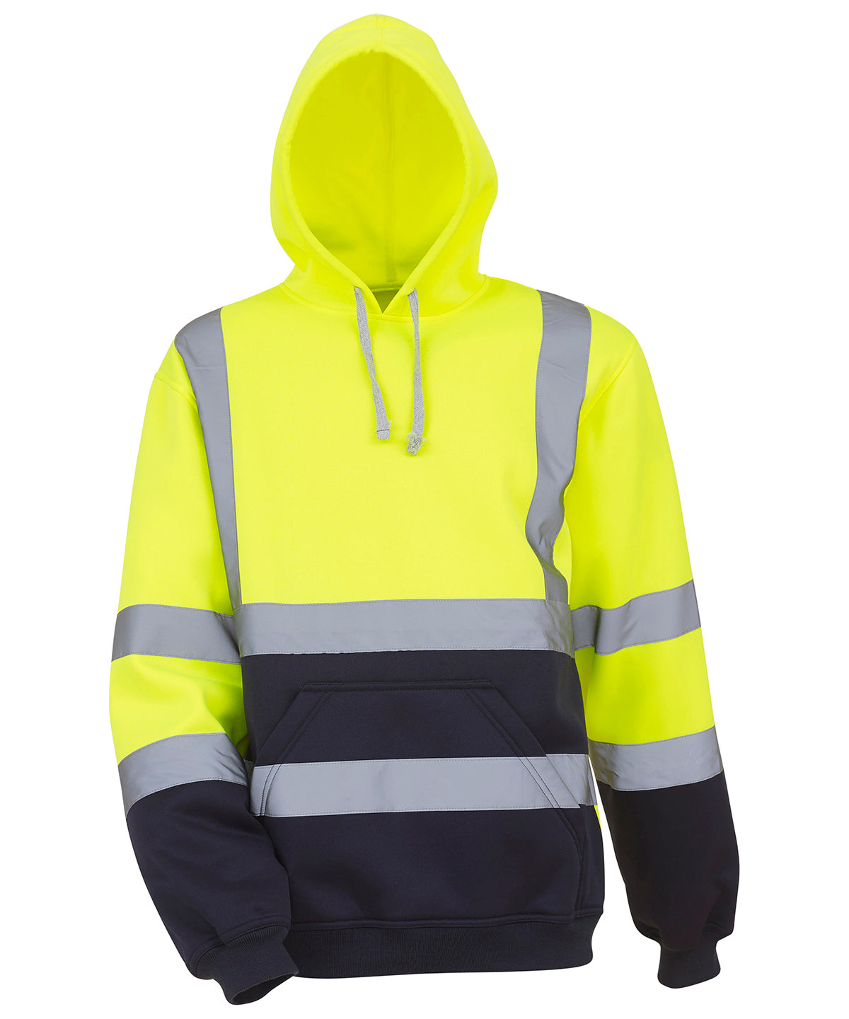 Yoko Hi-vis Pull-over Hoodie (HVK05) - Yellow/Navy