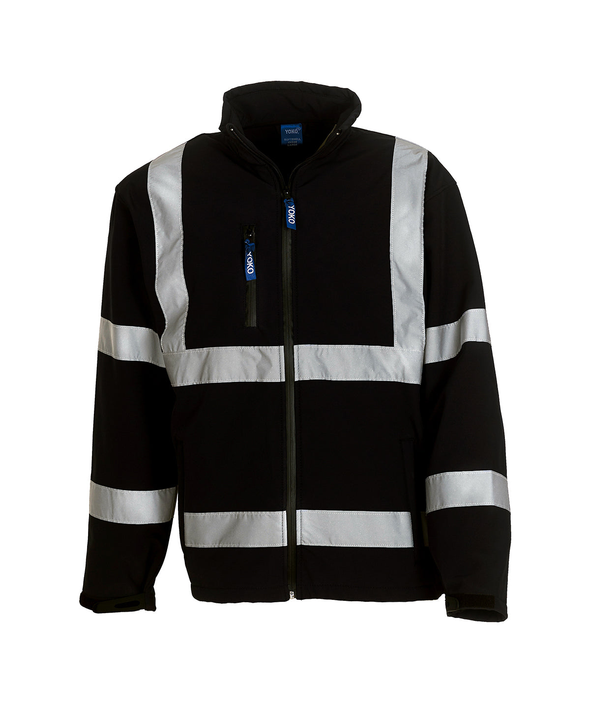 Yoko Hi-vis Softshell Jacket (HVK09) - Black