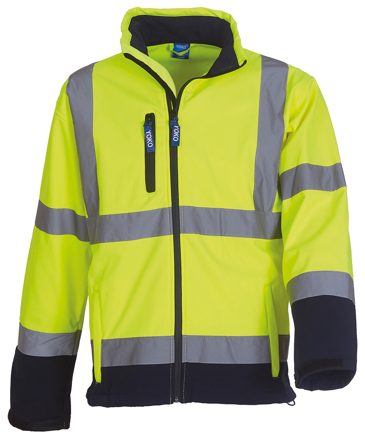 Yoko Hi-vis Softshell Jacket (HVK09) - Yellow/Navy