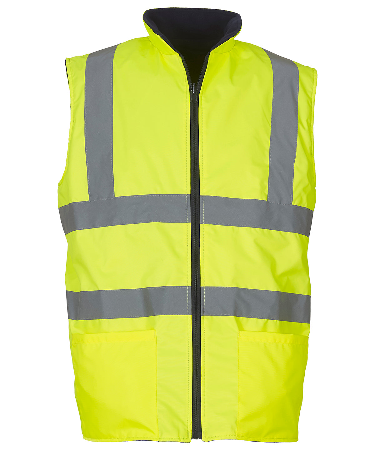 Yoko Hi-vis Reversible Fleece Bodywarmer (HV008F) - Yellow