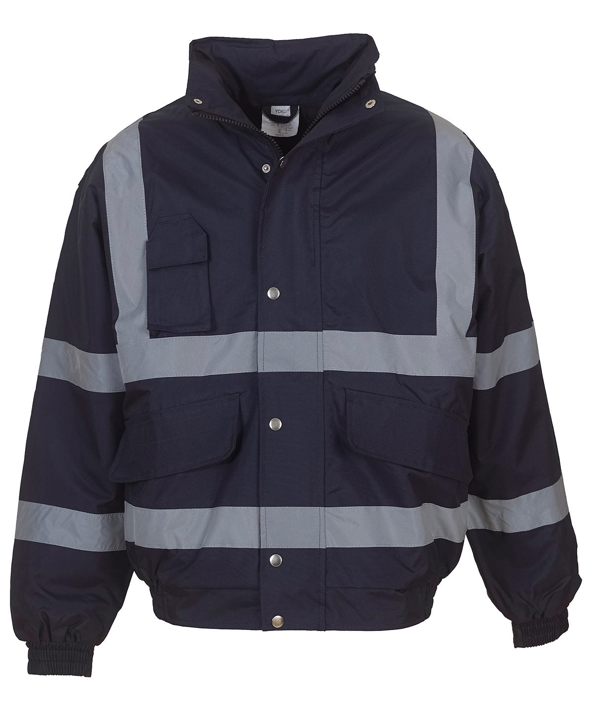 Yoko Hi-vis Classic Bomber Jacket (HVP211) - Navy