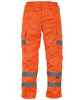 Yoko Hi-vis Polycotton Cargo Trousers With Kneepad Pockets (HV018T/3M) - Orange