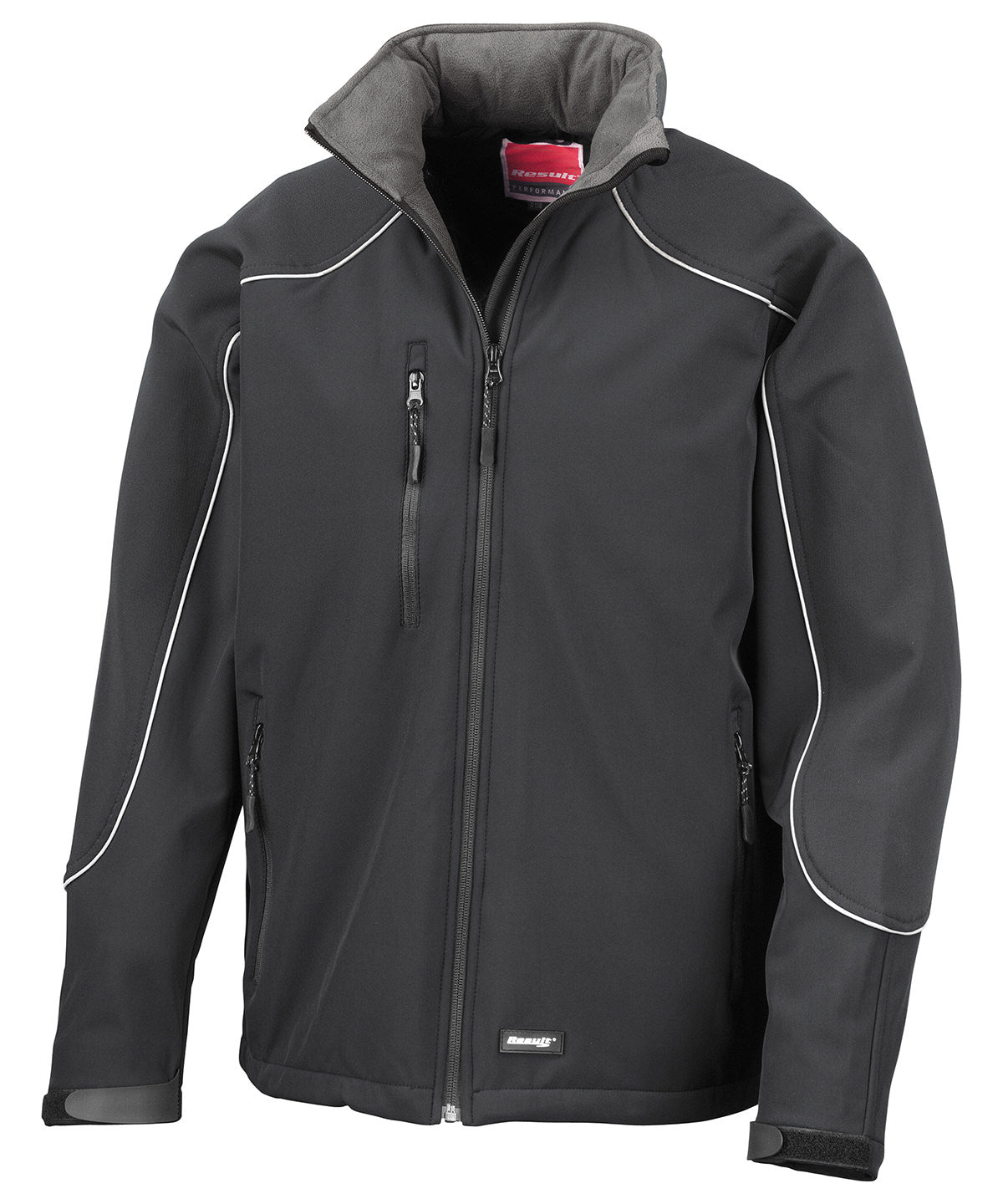 Result Workguard Hooded Softshell Jacket - Black