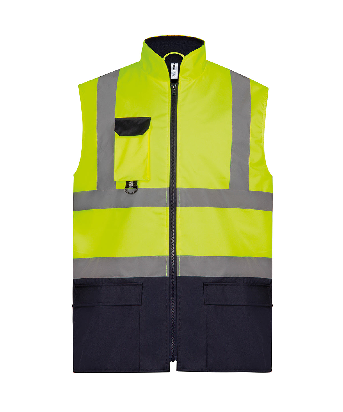 Yoko Hi-vis Padded Bodywarmer (HV005) - Yellow/Navy