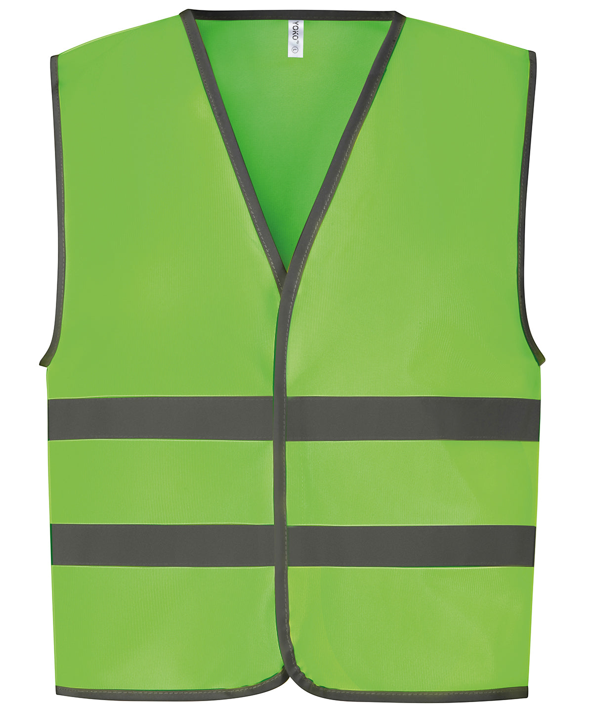 Yoko Hi-vis Reflective Border Kids Waistcoat (HVW102CH) - Lime
