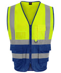 Pro RTX High Visibility Executive Waistcoat - HV Yellow/Royal Blue