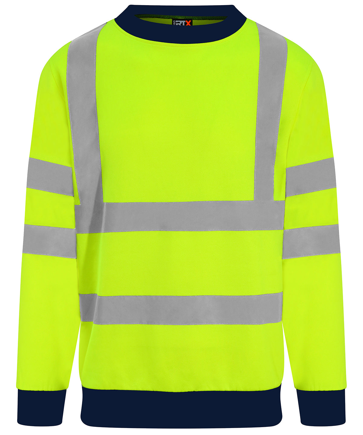 Pro RTX High Visibility High Visibility Sweatshirt - HV Yellow/Navy